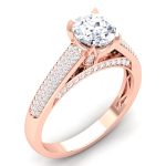 1.34 ct Natural Diamond Solitaire Engagement Wedding Rings14k Gold