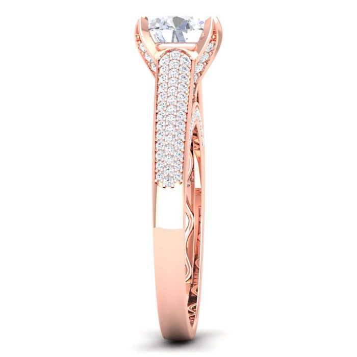 1.34 ct Natural Diamond Solitaire Engagement Wedding Rings14k Gold - Image 4