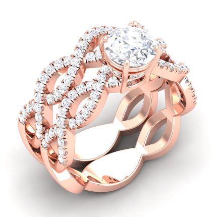 1.13 ct Natural Diamond Solitaire Engagement Wedding Rings14k Gold