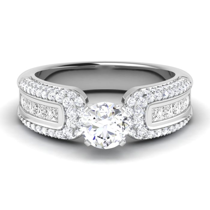 1.33 ct Natural Diamond Solitaire Engagement Wedding Rings14k Gold - Image 2