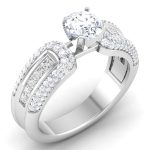 1.33 ct Natural Diamond Solitaire Engagement Wedding Rings14k Gold