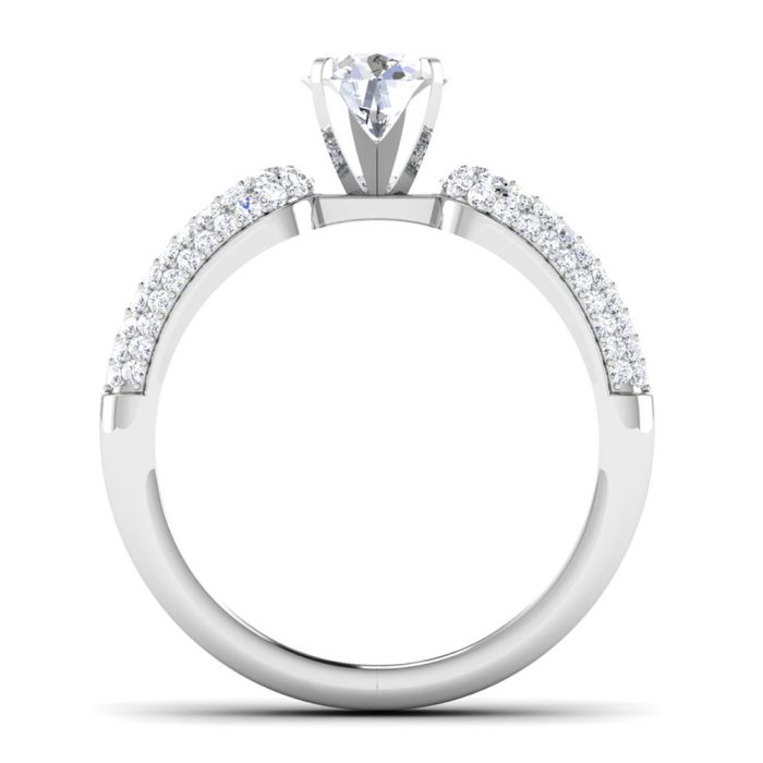 1.33 ct Natural Diamond Solitaire Engagement Wedding Rings14k Gold - Image 5
