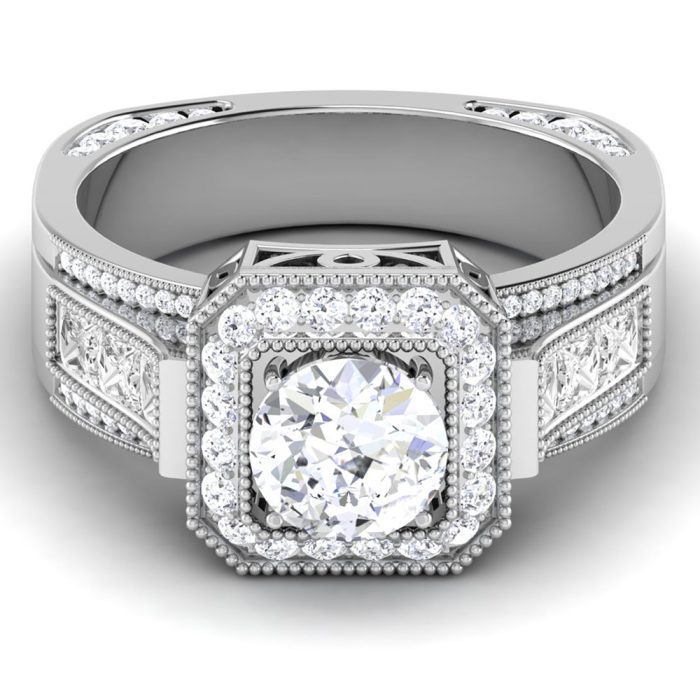 1.52 ct Natural Diamond Solitaire Engagement Wedding Rings14k Gold - Image 2