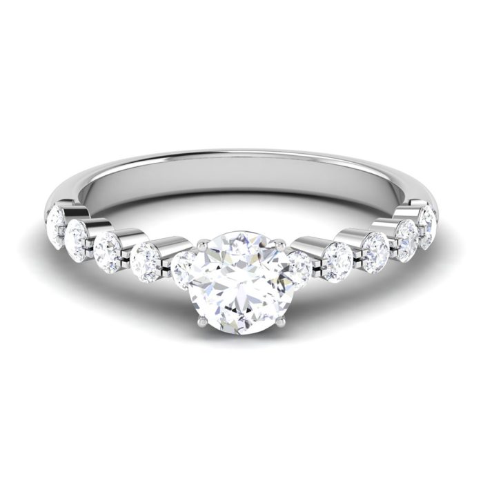 1.07ct Natural Diamond Solitaire Engagement Wedding Rings14k Gold - Image 2