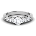 1.09 ct Natural Diamond Solitaire Engagement Wedding Rings14k Gold - Image 2