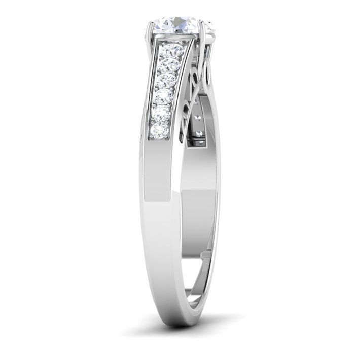 1.09 ct Natural Diamond Solitaire Engagement Wedding Rings14k Gold - Image 4