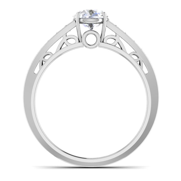 1.09 ct Natural Diamond Solitaire Engagement Wedding Rings14k Gold - Image 5
