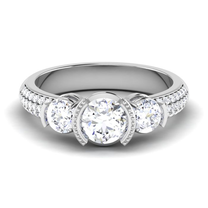 1.55 ct Natural Diamond Solitaire Engagement Wedding Rings14k Gold - Image 2