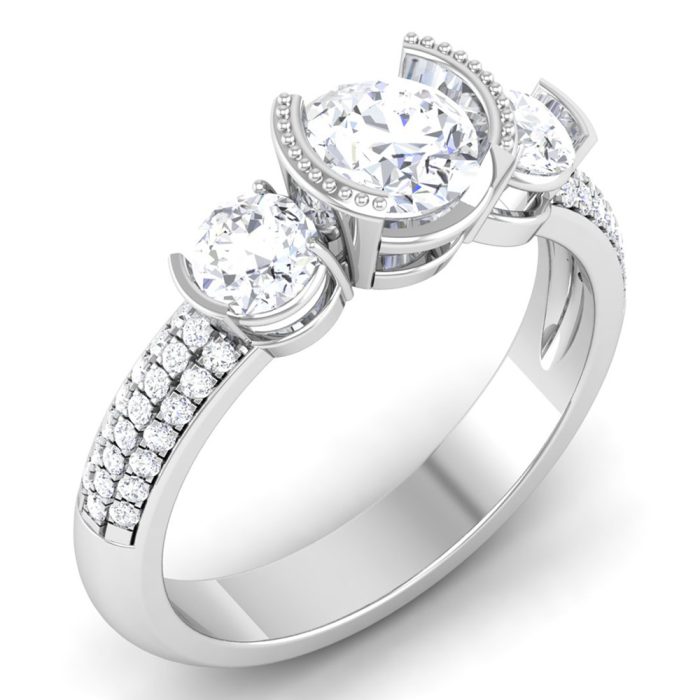 1.55 ct Natural Diamond Solitaire Engagement Wedding Rings14k Gold - Image 1