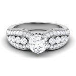 1.60 ct Natural Diamond Solitaire Engagement Wedding Rings14k Gold - Image 2