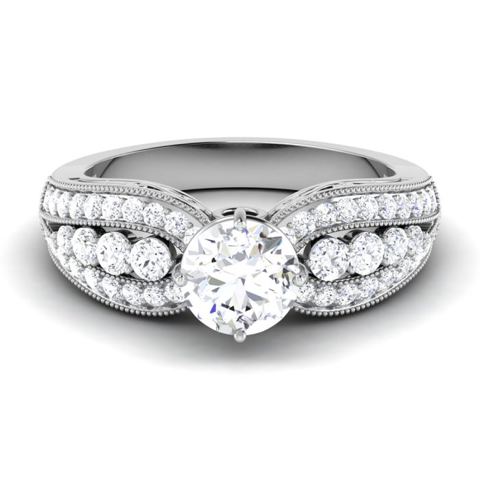 1.60 ct Natural Diamond Solitaire Engagement Wedding Rings14k Gold - Image 2