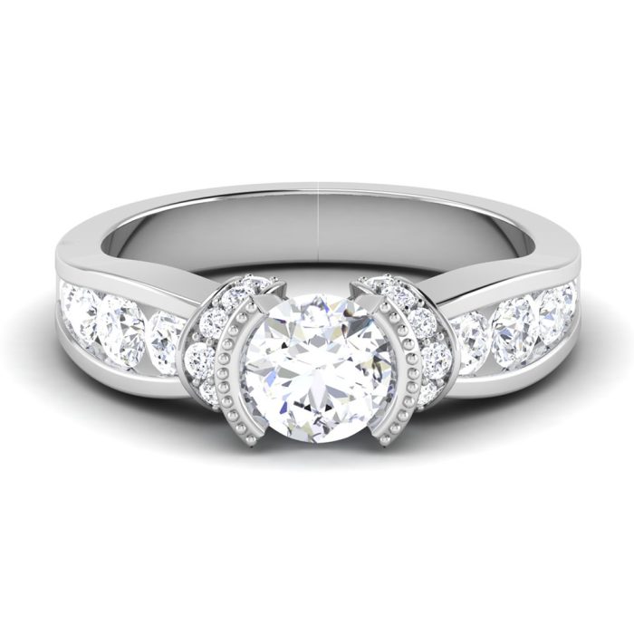 1.40 ct Natural Diamond Solitaire Engagement Wedding Rings14k Gold - Image 2