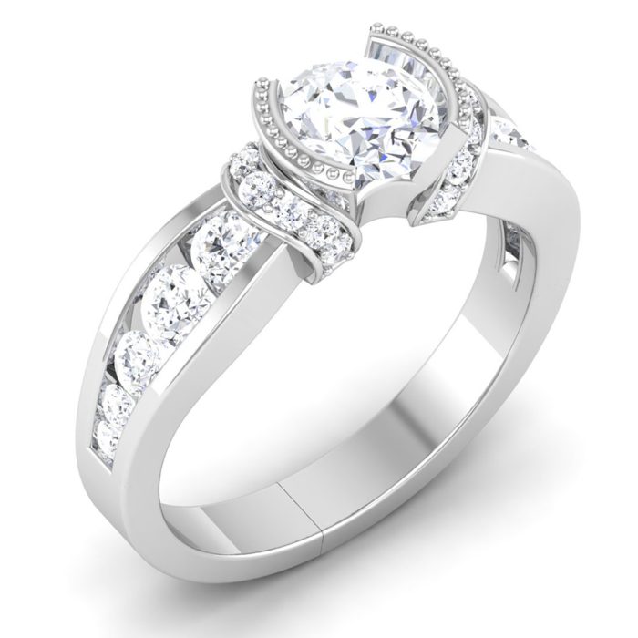 1.40 ct Natural Diamond Solitaire Engagement Wedding Rings14k Gold - Image 1