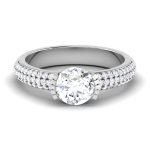 1.22 ct Natural Diamond Solitaire Engagement Wedding Rings14k Gold - Image 2