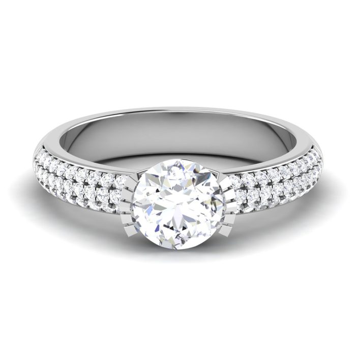 1.22 ct Natural Diamond Solitaire Engagement Wedding Rings14k Gold - Image 2