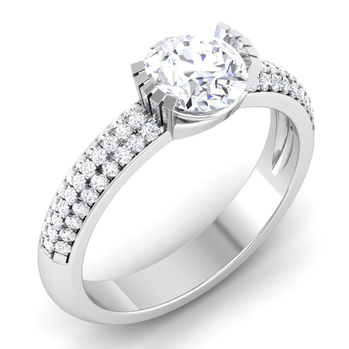 1.22 ct Natural Diamond Solitaire Engagement Wedding Rings14k Gold - Image 1