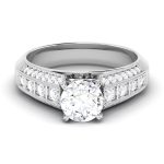 1.35 ct Natural Diamond Solitaire Engagement Wedding Rings14k Gold - Image 2