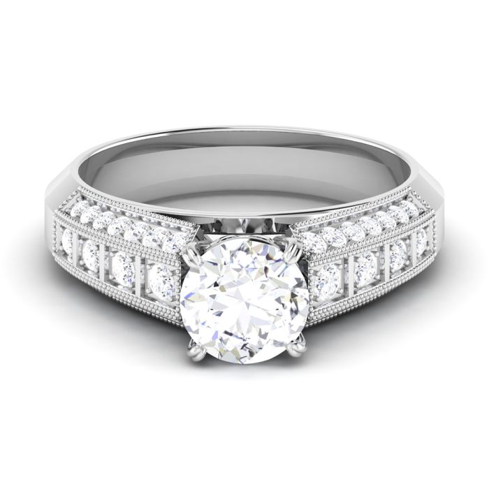1.35 ct Natural Diamond Solitaire Engagement Wedding Rings14k Gold - Image 2