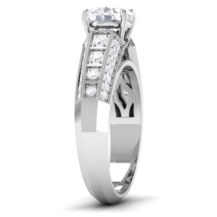 1.35 ct Natural Diamond Solitaire Engagement Wedding Rings14k Gold - Image 4
