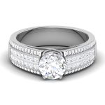 1.44 ct Natural Diamond Solitaire Engagement Wedding Rings14k Gold - Image 2