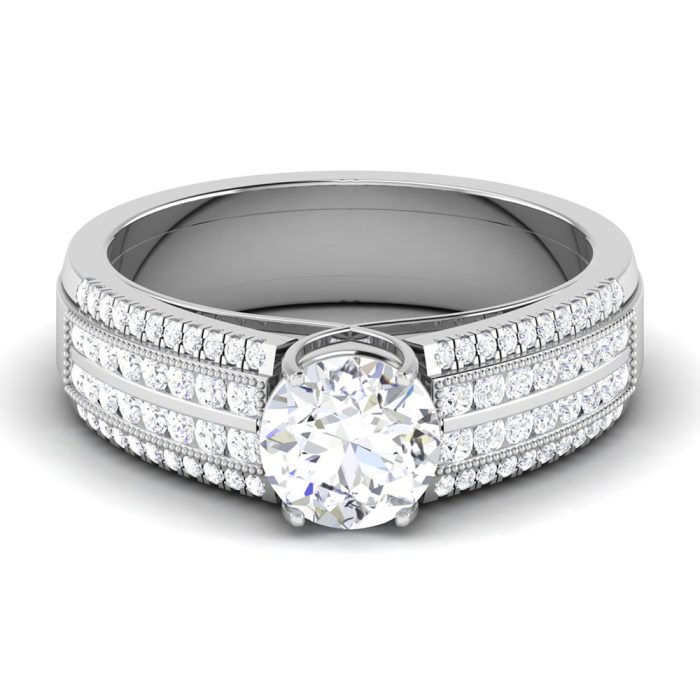 1.44 ct Natural Diamond Solitaire Engagement Wedding Rings14k Gold - Image 2