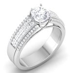 1.44 ct Natural Diamond Solitaire Engagement Wedding Rings14k Gold