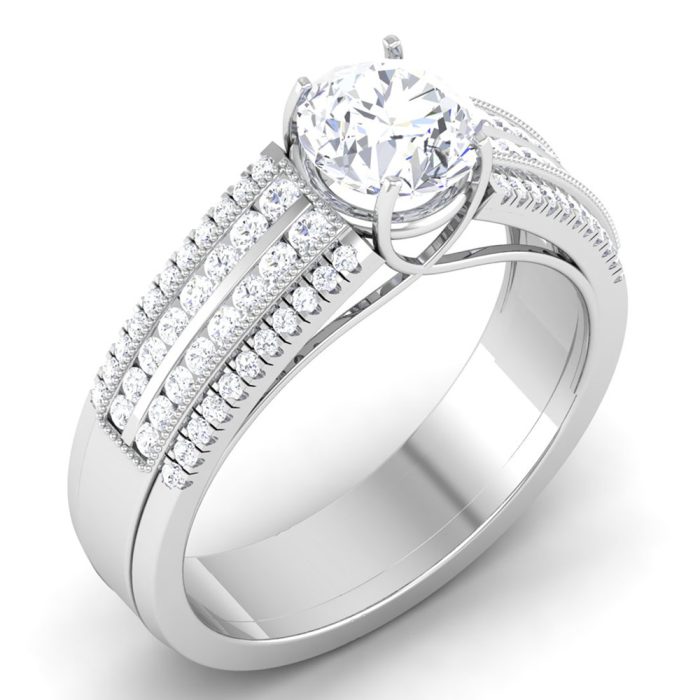 1.44 ct Natural Diamond Solitaire Engagement Wedding Rings14k Gold - Image 1