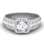 1.40 ct Natural Diamond Solitaire Engagement Wedding Rings14k Gold - Image 2