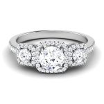 1.30 ct Natural Diamond Solitaire Engagement Wedding Rings14k Gold - Image 2