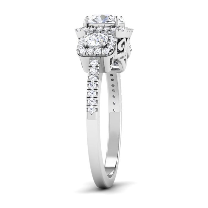 1.30 ct Natural Diamond Solitaire Engagement Wedding Rings14k Gold - Image 4