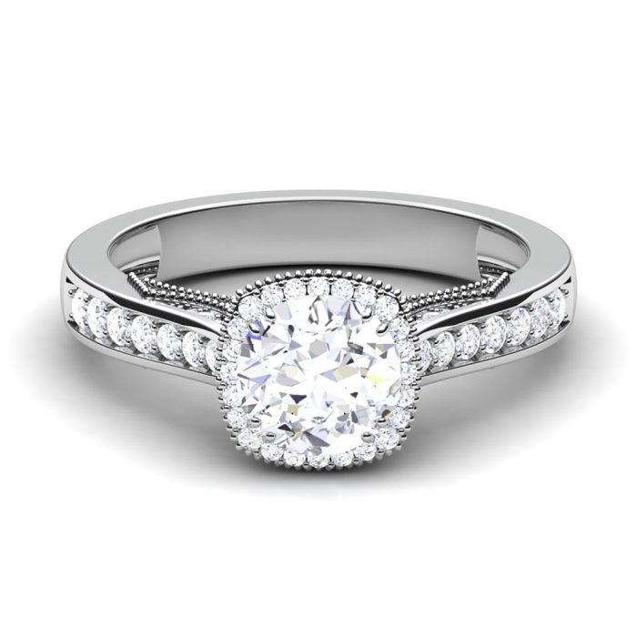 1.09 ct Natural Diamond Solitaire Engagement Wedding Rings14k Gold - Image 2