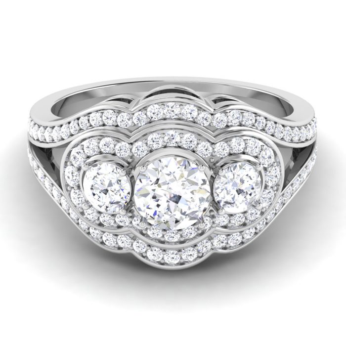 1.32 ct Natural Diamond Solitaire Engagement Wedding Rings14k Gold - Image 2