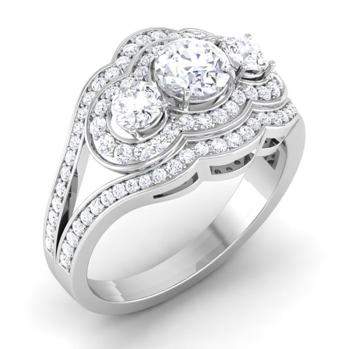 1.32 ct Natural Diamond Solitaire Engagement Wedding Rings14k Gold - Image 1