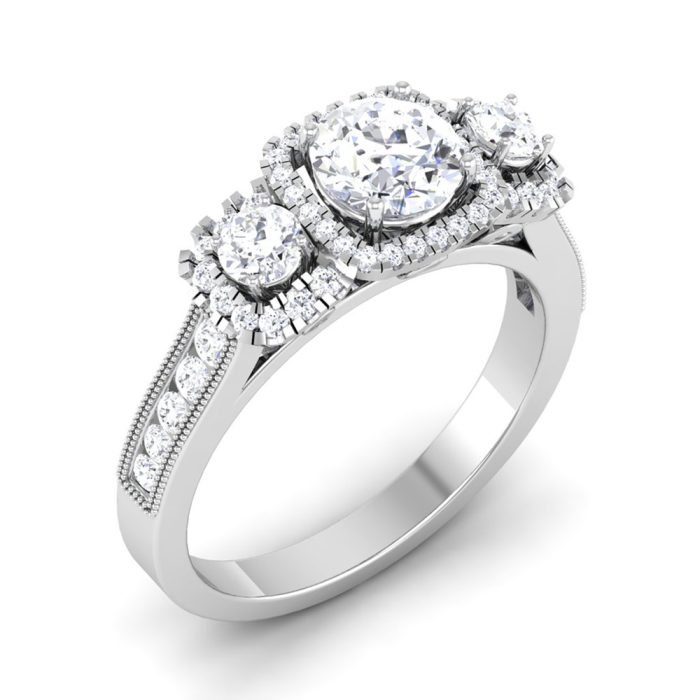 1.39 ct Natural Diamond Solitaire Engagement Wedding Rings14k Gold - Image 1