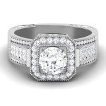1.39 ct Natural Diamond Solitaire Engagement Wedding Rings14k Gold - Image 2