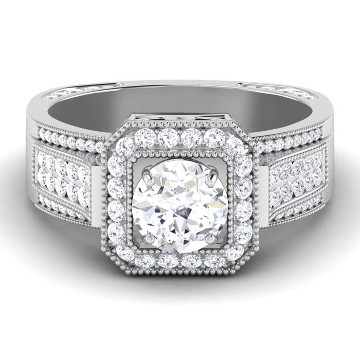 1.39 ct Natural Diamond Solitaire Engagement Wedding Rings14k Gold - Image 2