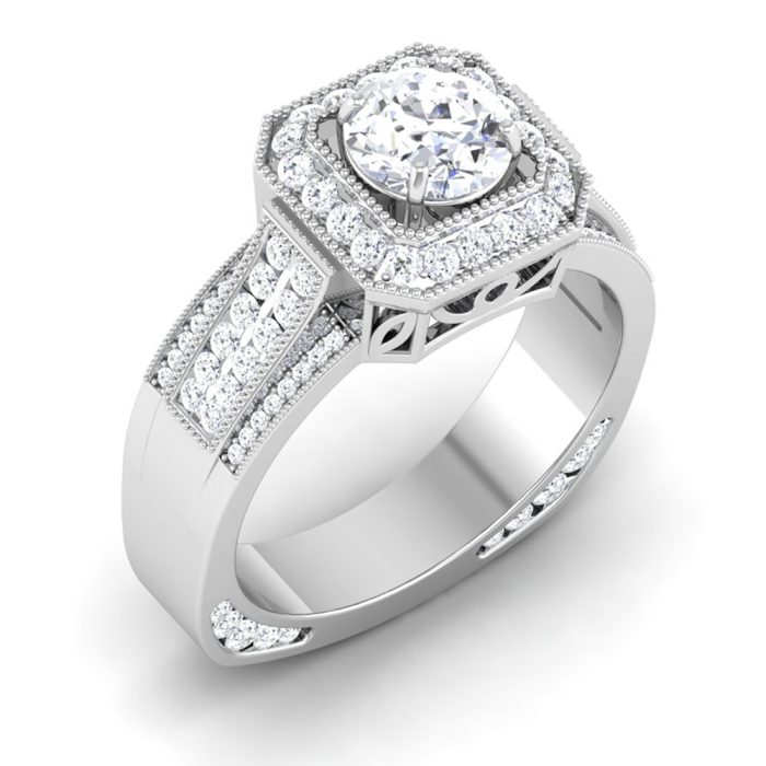 1.39 ct Natural Diamond Solitaire Engagement Wedding Rings14k Gold - Image 1