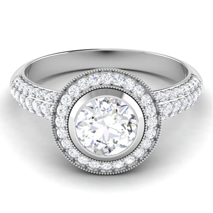 1.47 ct Natural Diamond Solitaire Engagement Wedding Rings14k Gold - Image 2