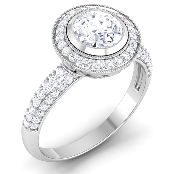 1.47 ct Natural Diamond Solitaire Engagement Wedding Rings14k Gold - Image 1