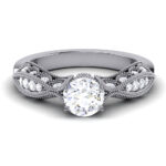1.59 ct Natural Diamond Solitaire Engagement Wedding Rings14k Gold - Image 2