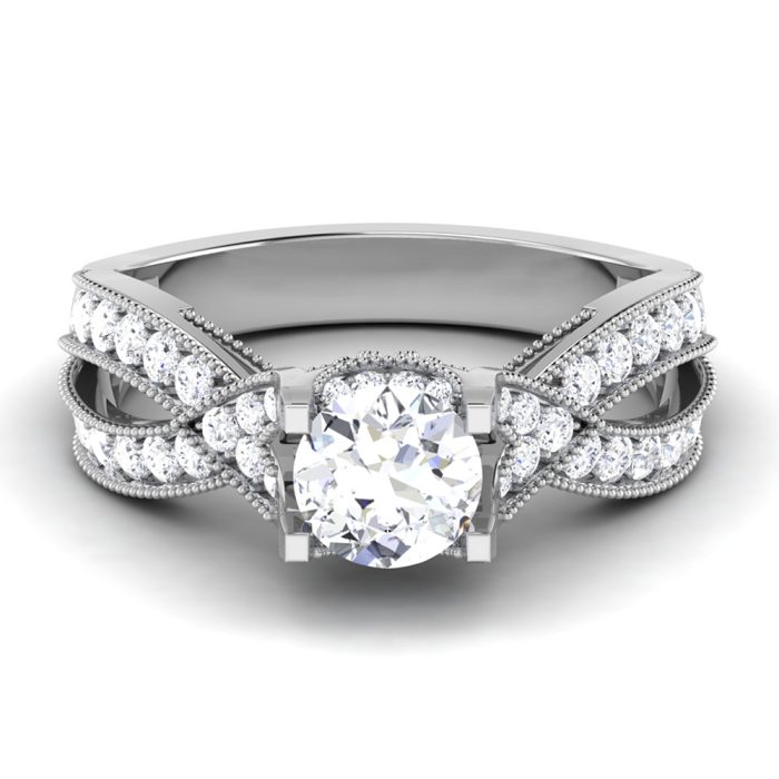 1.40 ct Natural Diamond Solitaire Engagement Wedding Rings14k Gold - Image 2