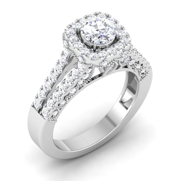 1.45 ct Natural Diamond Solitaire Engagement Wedding Rings14k Gold - Image 1