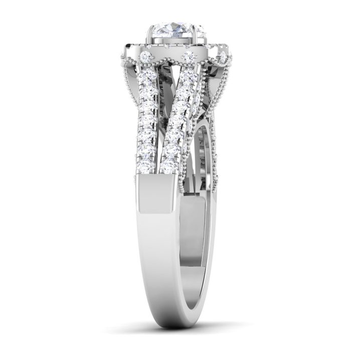 1.45 ct Natural Diamond Solitaire Engagement Wedding Rings14k Gold - Image 4