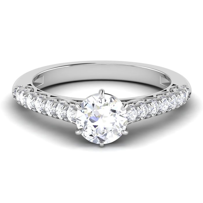1.35 ct Natural Diamond Solitaire Engagement Wedding Rings14k Gold - Image 2