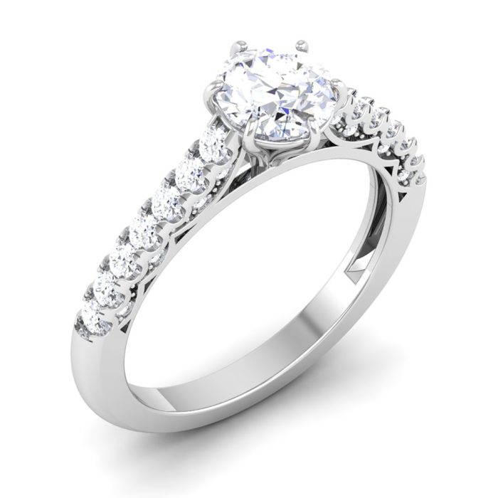 1.35 ct Natural Diamond Solitaire Engagement Wedding Rings14k Gold - Image 1