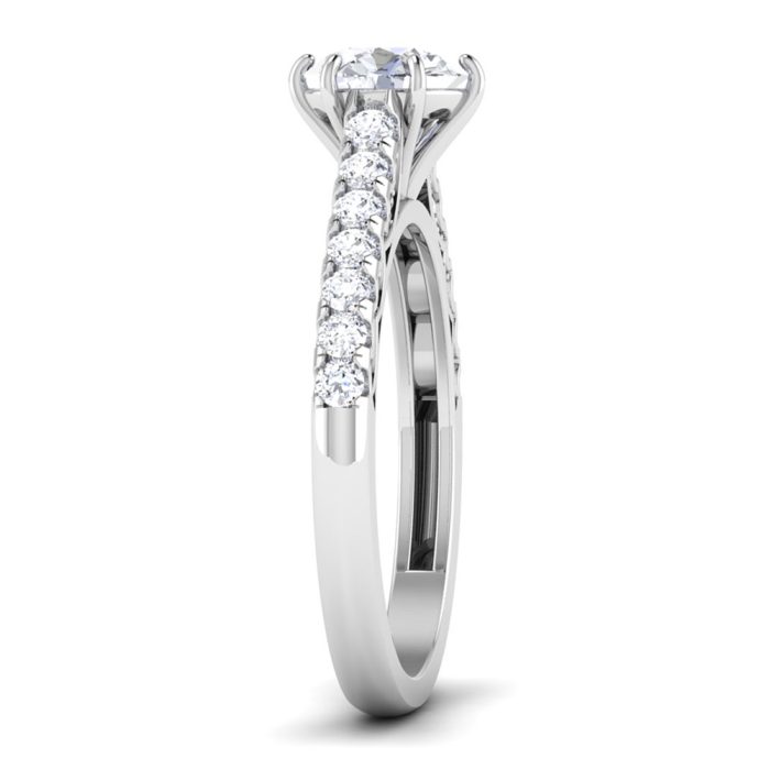 1.35 ct Natural Diamond Solitaire Engagement Wedding Rings14k Gold - Image 4