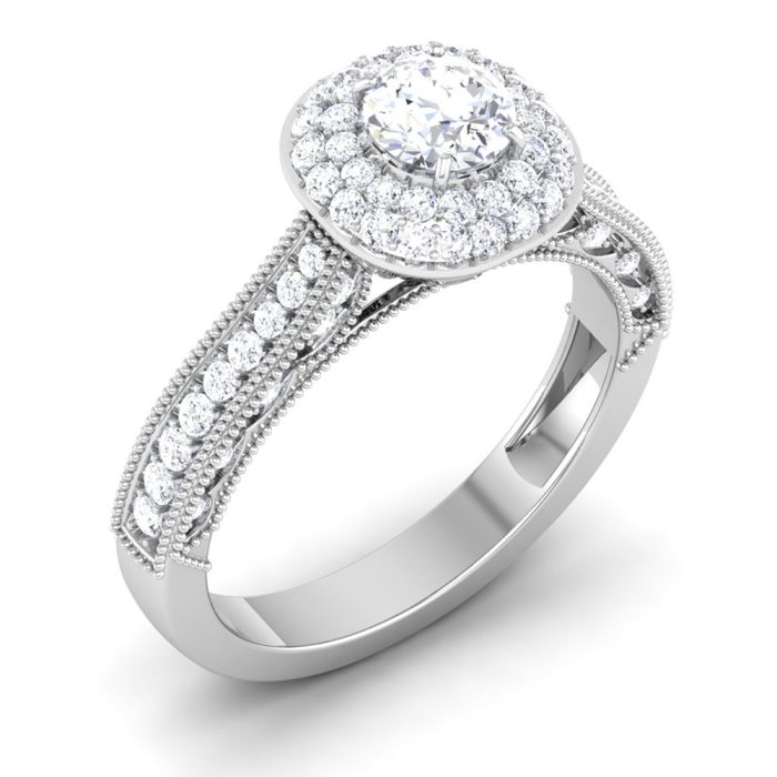 1.17 ct Natural Diamond Solitaire Engagement Wedding Rings14k Gold - Image 1