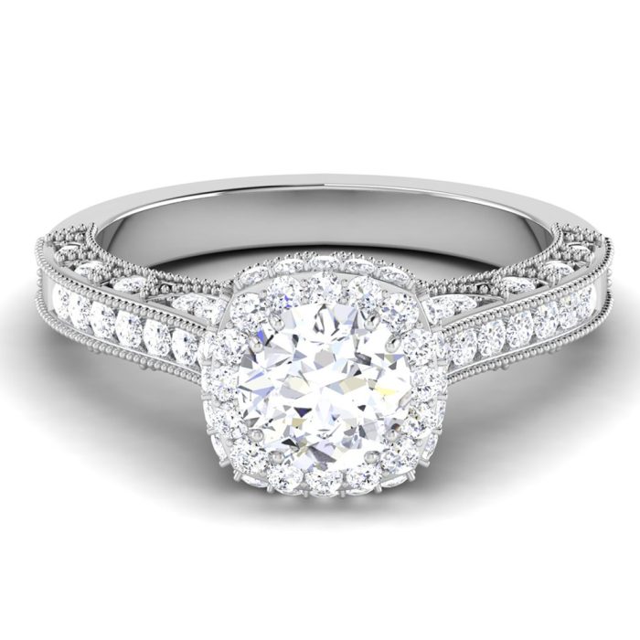 1.27 ct Natural Diamond Solitaire Engagement Wedding Rings14k Gold - Image 2