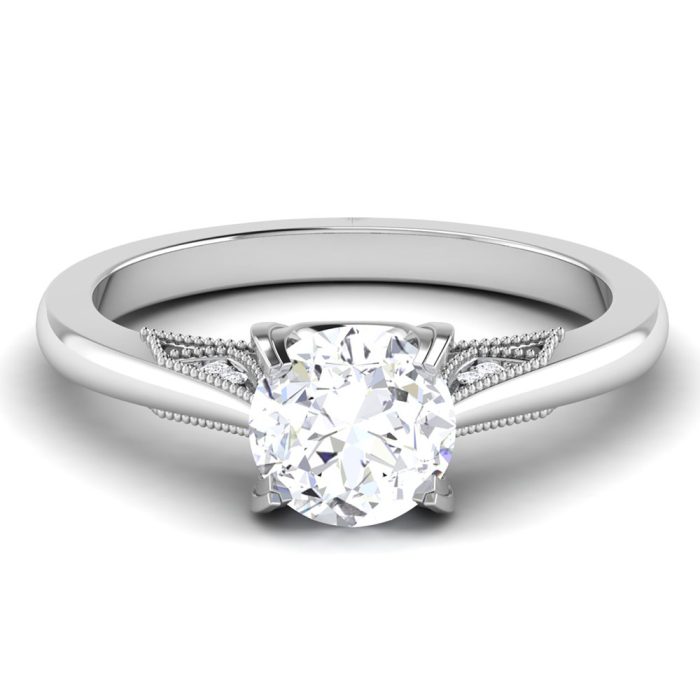1.06 ct Natural Diamond Solitaire Engagement Wedding Rings14k Gold - Image 2