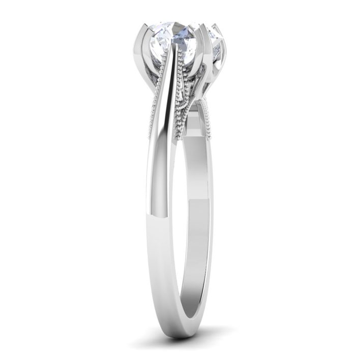 1.06 ct Natural Diamond Solitaire Engagement Wedding Rings14k Gold - Image 4